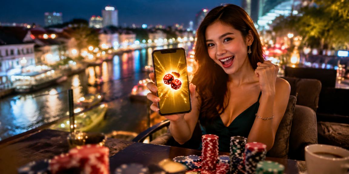 Pemain Melaka bermain permainan meja dalam talian menggunakan telefon pintar